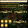 Miniatyrbillede 3 af 5: Udendørs solcellelamper, 2 stk. 10 LED solcelle-ildflue-lys til have, altan, udendørs solcellelampe havedekoration, vandtæt Ip65, [energiklasse C