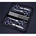 Miniatyrbild 4 av 4: Hundkopp päls sax för hund katt 5-i-1 skarp böjd sax set hund grooming set för ansikte, kropp, e