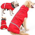 Miniatyrbillede 1 af 4: Varm Hundejakke Reflekterende Hunde Vinterjakke Vandtæt Vindtæt Hunde Turtleneck Tøj til Koldt Vejr Tyk Fleece Foring Kæledyrstøj