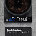 Miniatyrbilde 3 av 5: Mini kaffevågskala med automatisk timing, 3 moduser for espressomaskin og hell over, 2 kg/0,1 g høy presisjon SXXJ