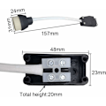 Miniatyrbild 3 av 5: (6 stycken) GU10 lamphållare keramiskt bas och terminalblock/brygga med kabel och isolerhylsa - lamphållare pluggadapter för LED och halogen