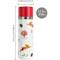 Miniatyrbild 2 av 5: Flask Vattenflaska Rostfritt Stål Flaska Metall 350ml Resmugg Varm Dryck Kopp Kaffe Mugg H8989 (350ml, Röd)