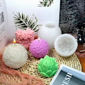 Miniatyrbillede 3 af 5: Lysestøbningsform, non-stick, multifunktionel, roseblomstform, 3D silikone, aromaterapi