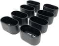 8-pack stolskyddshattar 30x15mm ovala rörformade trädgårdsstolsbensskydd