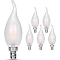 Pikkukuva 1 / 5: 6 kpl E14 4W LED-hehkulankapolttimoa, liekinmuotoinen 4x4x13cm