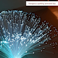 Miniatyrbilde 2 av 5: Fiberoptisk lampe - Fargeskiftende roterende LED fiberoptisk bordlampe - Batteridrevet lampe - For soverom, hjemmedekorasjon