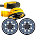 Miniatyrbillede 1 af 5: Dewalt Dwe64233 & N329079 Orbital Sander Udskiftningsplade - 2 Pakker, 5 Tommer 8 Hul Krog Og Løkke Slibeskive Underlagspuder