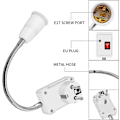 Miniatyrbillede 2 af 4: E27 LED-pæreholder, dele, konverterlampeholder med afbryder, E27-fatning med afbryder, vægkontakt til lampe, læselampe, E27-fatning, til soveværelse O