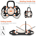 Miniatyrbilde 2 av 5: Nytt kattedesign deksel for iPad Mini 1/2/3/4/5 med skulderstropp, to håndtak, 360 roterende stativ, støtsikker design（Svart oransje）