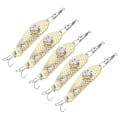Miniatyrbilde 4 av 5: LED Fiske Lokke Lys - 5PCS Rustfritt Stål Flasher Agn med Gull LED Lys for Fiske Tilbehør