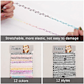 Miniatyrbilde 3 av 5: 24 stk. choker-kjede sett, elastisk, strekkbar choker-sett for jenter, fargerikt