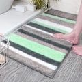 Miniatyrbillede 2 af 5: Maskinvaskbar skridsikker bademåtte 40x60x3cm, super blød absorberende tyk brusebadsmåtte mikrofiber badeværelsesdekoration, grøn (40*60cm, grøn)