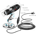 Pikkukuva 2 / 5: Usb-mikroskooppi 8 Led Usb 2.0 Digitaalinen mikroskooppi, 40-1000x suurennos Endoskooppi Min