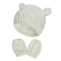 Miniatyrbilde 1 av 5: Baby Hat And Mittens Set Kids Knitted Beanie Cap Winter Warm Pompom Hats Gloves