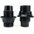 Miniatyrbillede 3 af 5: Sort E14 skrue, E14 pæreholder, 4 stk. E14 fatning, E14 fatning pære, solid pære fatning, sort adapter fatning, lampe fatninger dekoration C