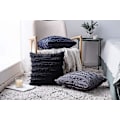 Miniatyrbilde 5 av 5: Set med 2 sorte putetrekk Rustikk lin dekorative firkantede pynteputer 16x16 tommer for sofa sofadekorasjon