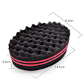 Miniatyrbild 3 av 3: En förpackning kort hår twist svamp stora hål hårborste svamp twist våg frisör verktyg för dreads afro locs twist curl