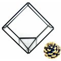 Miniatyrbild 5 av 5: Glasblomkruka med geometriska glasbitar för terrarium heminredning köttig växtblomkruka - Koppar longziming