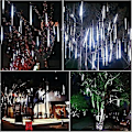 Miniatyrbillede 5 af 5: 30cm Fest LED-lys Bruser Regn Snefald Juletræ Have Udendørs