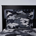 Miniatyrbilde 2 av 4: Your Zone Camouflage Polyester Sengetøysett, Grå, 7 deler