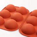 Miniatyrbillede 2 af 5: 6 Hulrums Halvkugle Silikoneform 3 Pakker Bageform Til Fremstilling Af Chokolade Kage Gele Dome Mousse