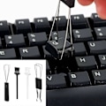 Miniatyrbillede 5 af 5: 4 stk./sæt Dobbeltkop med rengøringsbørste Gaming Keycap Puller Fjernelse