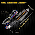 Miniatyrbild 3 av 5: 4 st 12v Universal Motorcykel Blinkers Blinkers Blinkers Gult Ljus Dubbel Färg 17 LED Blå Gult Lampa