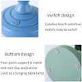 Miniatyrbilde 3 av 5: Macaron-farget liten bordlampe, studentsovesal, skrivebords-LED-nattlys, USB-oppladbar soveromsdekorasjon