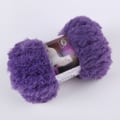 Miniatyrbild 2 av 4: DIY Handgjord Fluff Garnboll Vävda Konstgjord Päls Mink Korall Fleece Grov Ull Lila