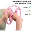 Miniatyrbilde 4 av 5: Massasjerulle, Trigger Point Roller for ømme muskler, arm, albue, lår rulle massasjeapparat for dyp vevsavlastning (rosa)