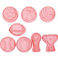 Miniatyrbilde 1 av 5: Biscuit Baking Stencils 3d Pastry Cutters Set Reusable Pressable Biscuit Stencil