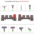 Miniatyrbilde 3 av 5: Tilbehørsstativ for Dyson V7 V8 V10 V11 Sv10 Sv11 støvsugertilbehør, Dyson tilbehørsstativ