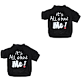 Miniatyrbillede 2 af 2: 2 stk. Hund T-shirt Sort Bomuld Åndbar T-shirt Forår Og Sommer Kortærmet Kæledyrstøj - Størrelse M
