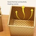Miniatyrbillede 4 af 5: Firkantet toastboks Non-stick vand kube toastform-8765 11.8x11x10.3cm Ripple Gold