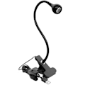 Miniatyrbilde 2 av 5: Klipsleselampe Boklampe USB Sengelampe med 3 Fargemoduser Dimmer Øyebeskyttelse Perfekt bruk i Nattlesing（Svart)