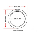 Miniatyrbilde 2 av 3: 2 stk. Mobiltelefon Ringholder Stativ, 360 Graders Rotasjon Finger Ring Kickstand Med Polert Metall Telefongrep For Magnetisk Bilholder Kompatibel
