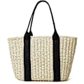 Miniatyrbillede 1 af 5: Kvinder Halm Tasker Sommer Strand Stor Tote Taske Håndlavet Vævning Skulder Crossbody Håndtaske