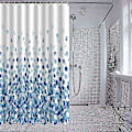 Miniatyrbillede 4 af 5: Bruseforhæng, Bruseforhæng 180x200cm, Maskinvaskbart Polyester Bruseforhæng med Vægtede B