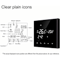 Miniatyrbild 3 av 5: Programmerbar elektrisk termostat Smart digital rums termostat med glas pekskärm 230V 16A Svart
