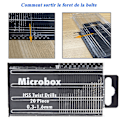 Miniatyrbilde 4 av 4: 20 stk Hss Mini Twist Drill Bits Kit, Precision Mini Drill Bit Set, 0,3 mm-1,6 mm Hss Twist Drill Bits, Twist Drill Bits Med Boks For Tremodellfremstilling,