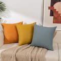 3-pack 45 x 45 cm tygkuddfodral, mjuka reptåliga vattentäta soffkuddfodral för vardagsrum, arbetsrum, sovrum