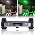 Miniatyrbild 1 av 5: LED-kupolbelysning UTV-kupolbelysning, universell rullstångsmonterad LED-belysning UTV-innerbelysning rullbursverktygsbelysning (vit&grön)