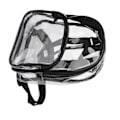 Miniatyrbillede 4 af 5: Transparent Rygsæk til Kvinder Mini Clear Bags Clear Rygsæk Mini Transparent Vandtæt 2 Lag Opbevaring Lynlås Design PVC Slidstærk Rygsæk fo