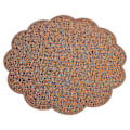Miniatyrbilde 3 av 4: Spisebordsplassmatte Blomsterform Bordmatte Restaurant Hotel Plassmatte Koppmatte（38.00X38.00X0.30CM，Kaffe）