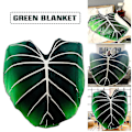 Miniatyrbillede 3 af 5: Kreativ Philodendron Gloriosum Design Tæppe Simulering Blad Plys Tæppe