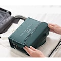 Miniatyrbild 3 av 3: Unisex Kosmetisk Box För Kvinnor & Män Resa Toalettväska PU Makeup Box Fällbar Kosmetika Väska Tote Organizer Väska Makeup Box