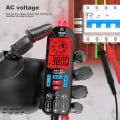 Miniatyrbilde 3 av 5: Anti-burn elektrisk digitalt multimeter multifunksjonell bærbar spenningsdeteksjonstester for hjemmet（Uten veske，svart）