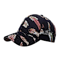 Miniatyrbillede 1 af 5: Baseball kasket Casual folde bred skygge Anti-fade justerbar solbeskyttelse åndbar mode fjer print udendørs hat til shopping