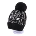 Guoguo Barn Kids Spiderman Stickad Mössa Bobble Hat Vinter Varma Skidmössa (Svart)