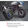 Miniatyrbild 1 av 5: Trådlöst TPMS-sensor för motorcykel, däcktrycksövervakningssystem med 2 externa sensorer
